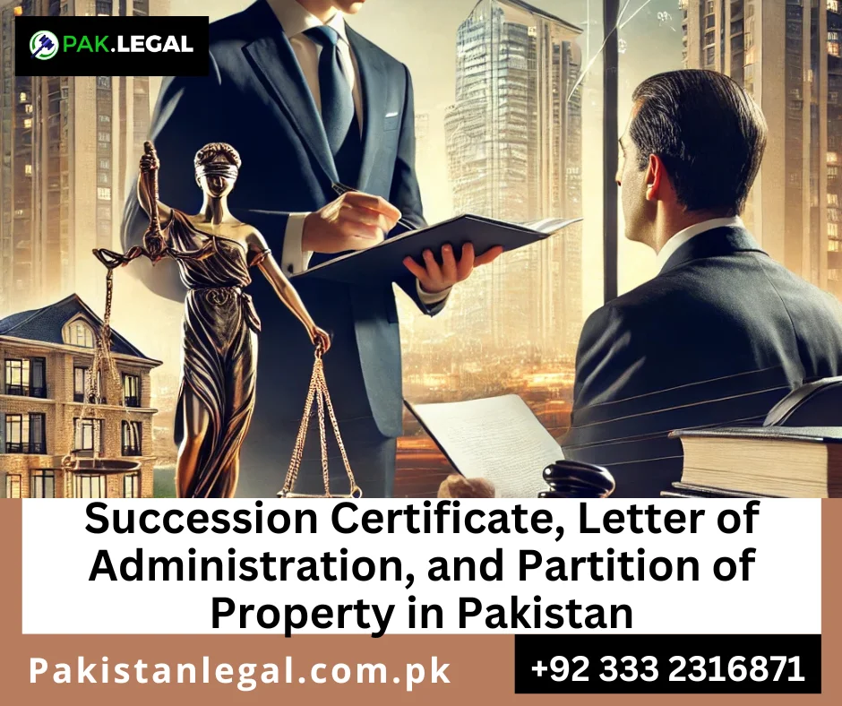 Letter of administration for immovable property Pakistan