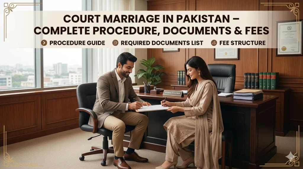Court Marriage in Pakistan, Court marriage fees in Pakistan, Legal marriage process Pakistan
